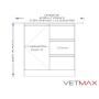 Premier Laminated Exam Table - 3 Drawers + Cupboard (Door Hinged Left) - VETMAX®