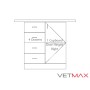 Premier Laminated Exam Table - 4 Drawers + Cupboard (Door Hinged Right) - VETMAX®