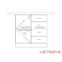 Premier Laminated Exam Table - 4 Drawers + Cupboard (Door Hinged Left) - VETMAX®