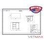 Premier Laminated Exam Table - 4 Drawers + 1 Drawer Above, Cupboard (Door Hinged Right) - VETMAX®