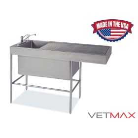 Classic 6/18 Stainless Steel Wet Table (Recessed-End) - VETMAX®