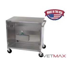 Regal Stainless Steel Transport Cage with Therapy Door - VETMAX®