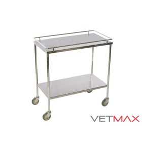 Stainless Steel Utility Cart with 2 Shelves - VETMAX®