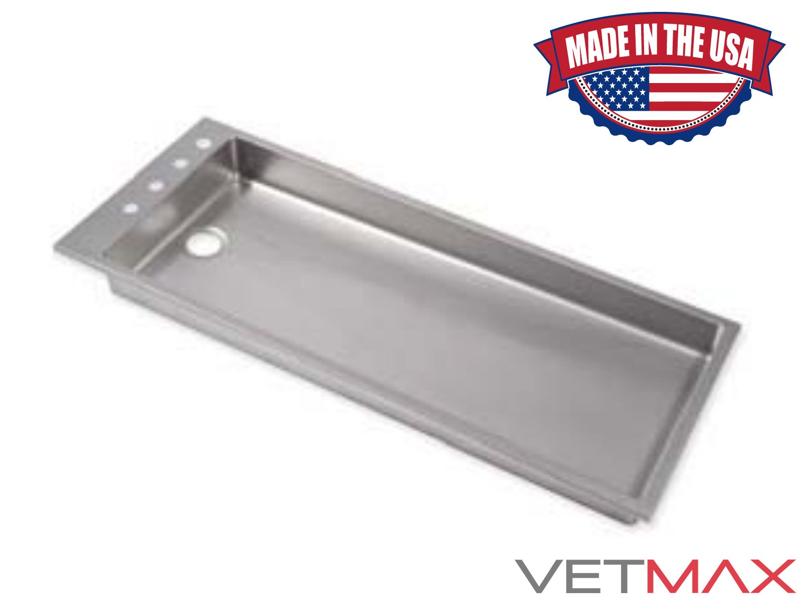 Stainless Steel 6" Single Depth Wet Tub VETMAX®