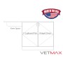 Recessed End Treatment Table - Cupboard Right (Pair Hinged Doors) - VETMAX®