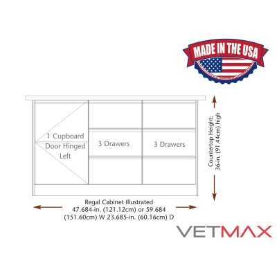 Treatment Table - 3 + 3 Drawers + Cupboard (Door Hinged Left) - VETMAX®