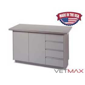 Treatment Table - 4 + 4 Drawers + Cupboard (Door Hinged Right) - VETMAX®