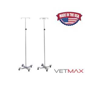 Stainless Steel Hand Operated IV Stand - VETMAX®