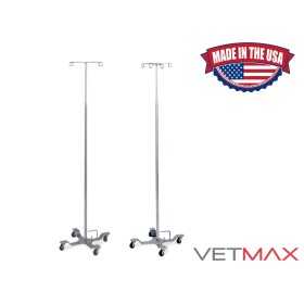 Stainless Steel Foot Operated IV Stand - VETMAX®