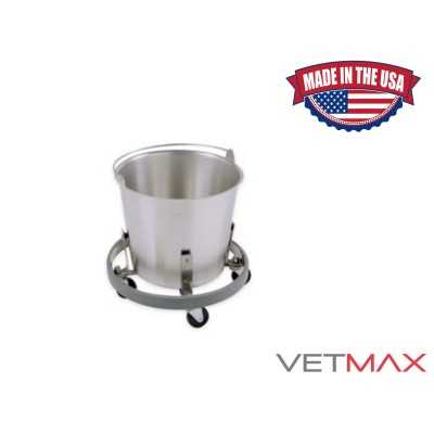 Stainless Steel Mobile Kick Bucket - VETMAX®