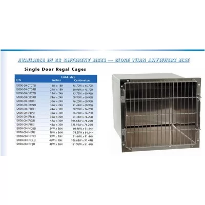 Cage Regal en Acier Inoxydable - Porte Simple