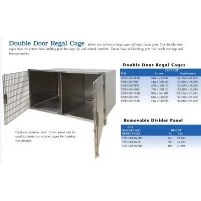 Cage Regal Plancher Chauffant - Porte Double