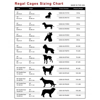 Regal Cage Arrangements - 6 Foot Wide, 8 Cages
