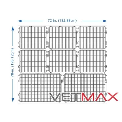 Regal Cage Arrangements - 182.88 cm Bred, 8 Burar - VETMAX®