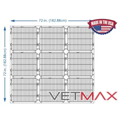 Arrangements de Cages Regal - 182,88 cm de Large, 9 Cages