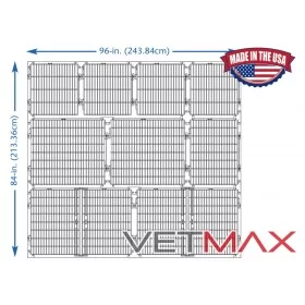Arrangements de Cages Regal - 243,84 cm de Large, 9 Cages - VETMAX®