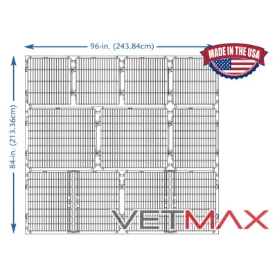 Disposicions de Gàbies Regals: 243,84 cm D'Amplada, 9 Gàbies - VETMAX®