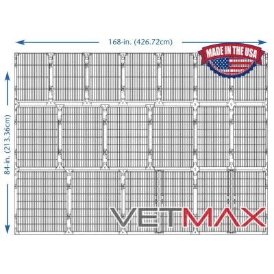 Regal Cage Arrangements - 426.72cm Wide, 17 Cages - VETMAX®