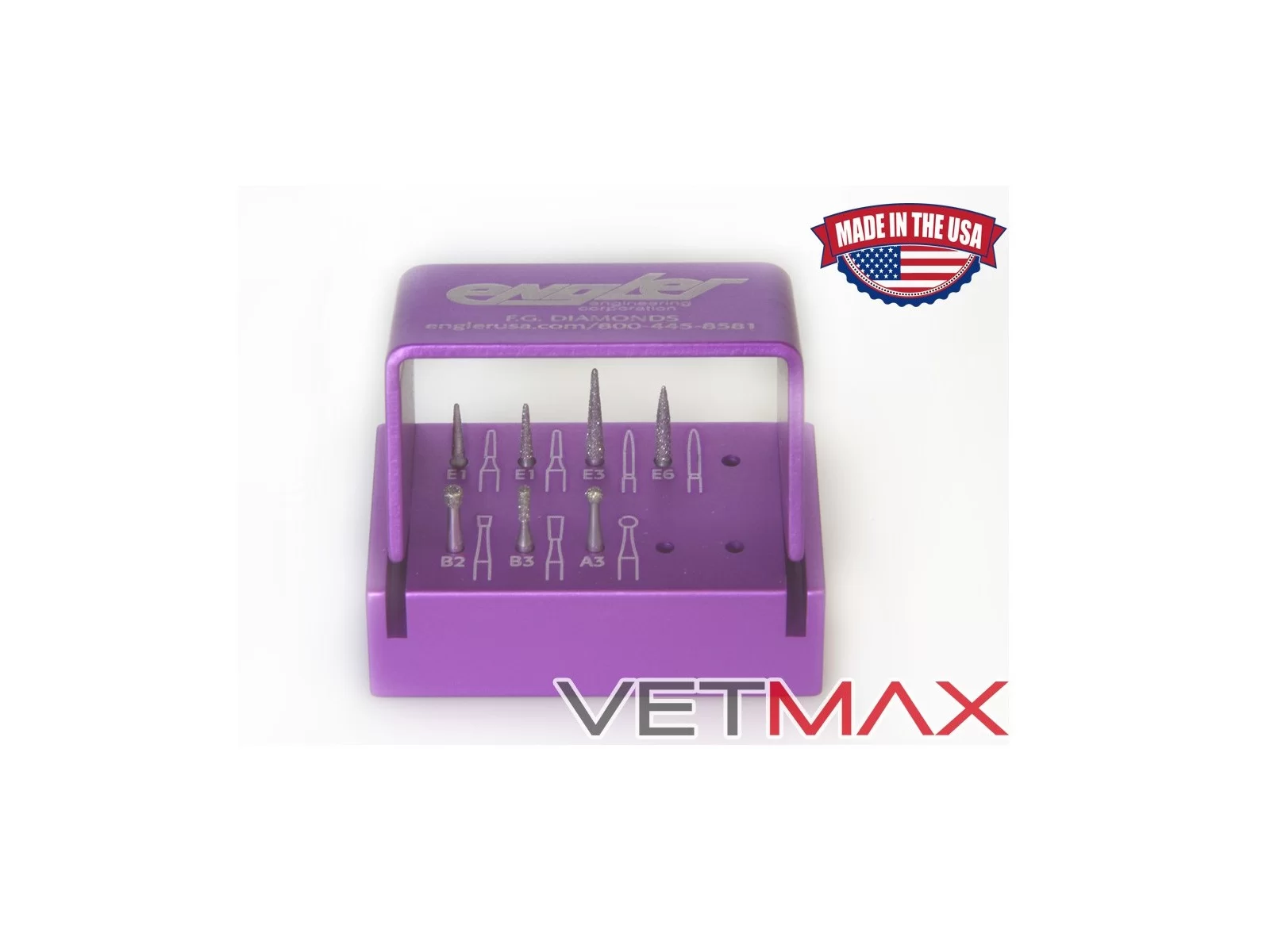 Friction Grip Diamond Burs Kit of 7 VETMAX®