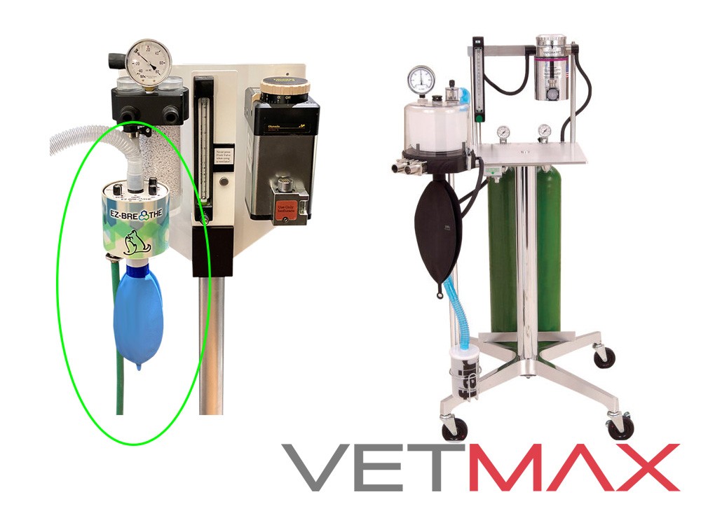 EZ Breathe Ventilator + 51112 Veterinary Anesthesia Machine Combo VETMAX®
